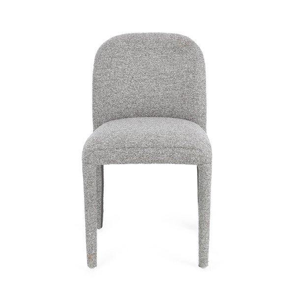 Šedá jídelní židle z materiálu bouclé Antara – Bizzotto-image-2