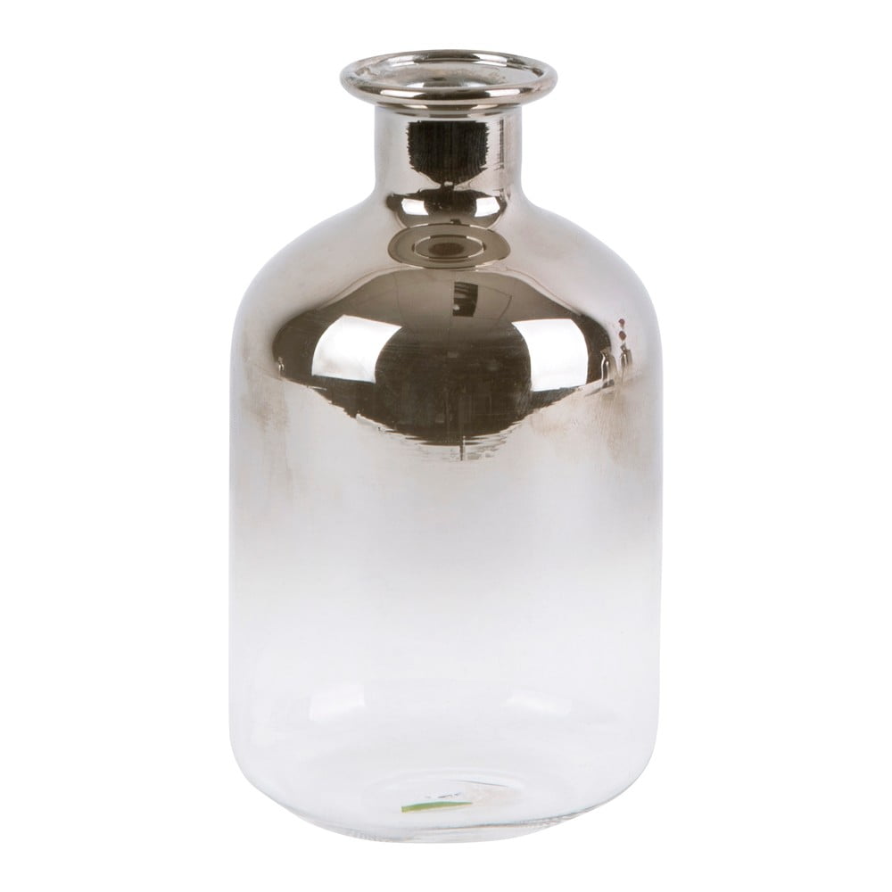 Skleněná malá váza PT LIVING Silver Tube, výška 10 cm