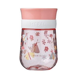 Světle růžový tritanový dětský hrnek 300 ml Flowers & butterflies – Mepal