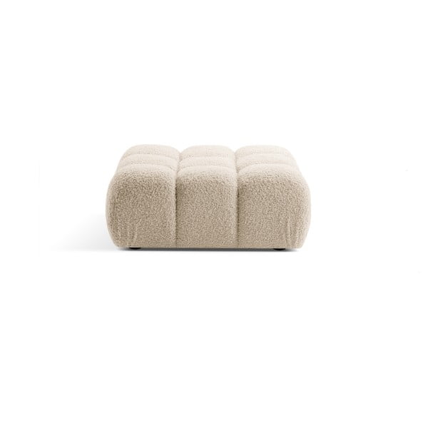 Béžová modulární podnožka z textilie bouclé Bellis – Micadoni Home