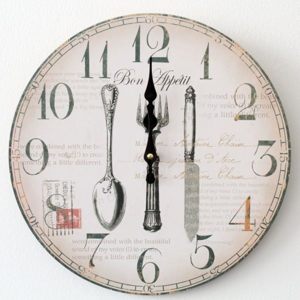 Vintage hodiny Bon Appétit