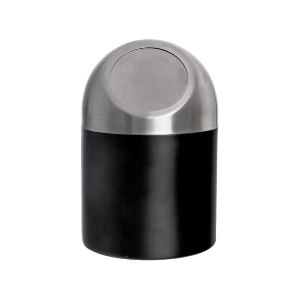 Černý odpadkový koš z nerezové oceli 1,2 l BLACK – Orion-image-3