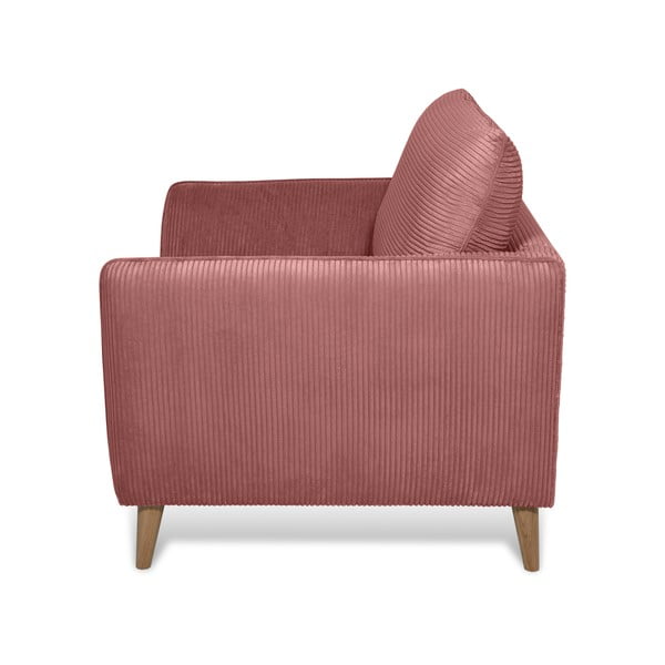 Růžové manšestrové křeslo Paris – Scandic-image-3