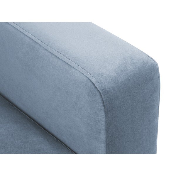 Světle modrá sametová pohovka Kooko Home Harmony, 220 cm-image-1