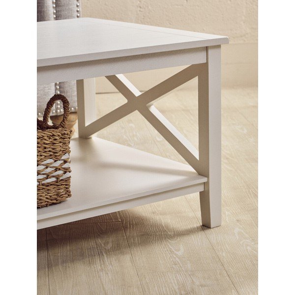 Bílý konferenční stolek 60x120 cm Heritage – Premier Housewares-image-2