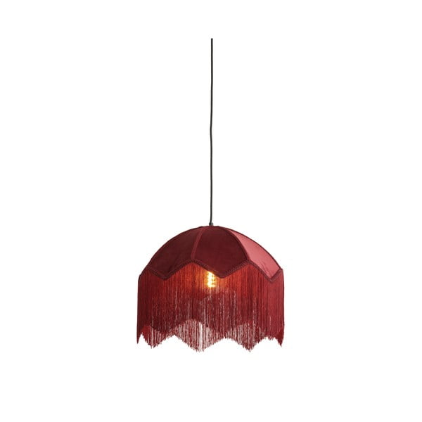 Vínové závěsné svítidlo s textilním stínidlem ø 40 cm Malacia – Light & Living