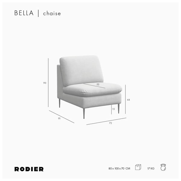 Béžové žinylkové křeslo Belle – Rodier-image-4