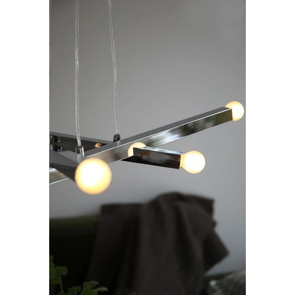 Kovové závěsné svítidlo ve stříbrné barvě Stack – Markslöjd-image-3