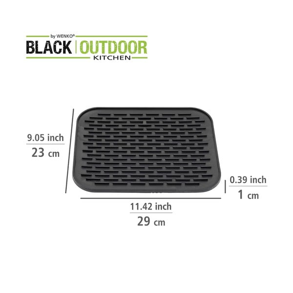 Černá silikonová kuchyňská podložka Wenko Black Outdoor Kitchen Minu-image-3