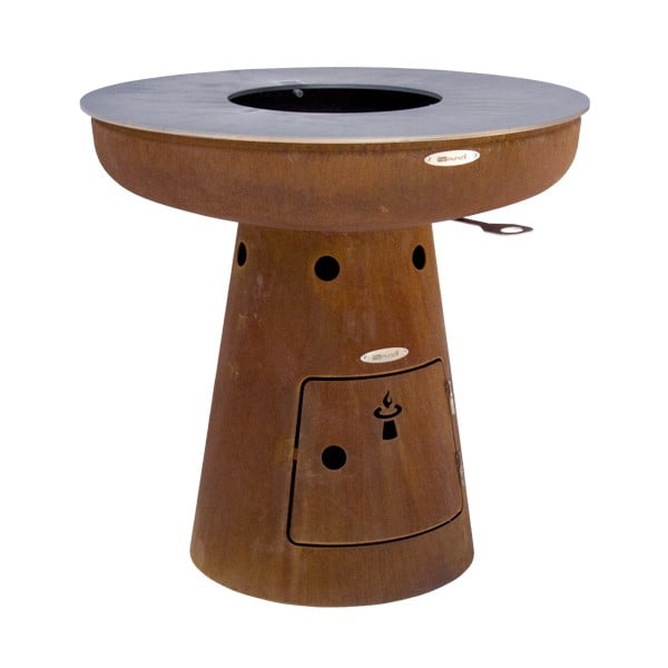 Hnědý venkovní gril na dřevo Remundi Nero M, ø 82 cm-image-2