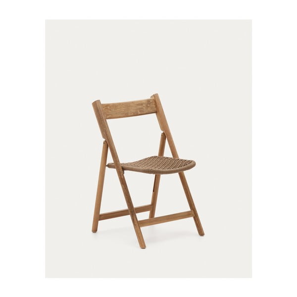 Dřevěná zahradní židle v hnědo-přírodní barvě Dandara – Kave Home