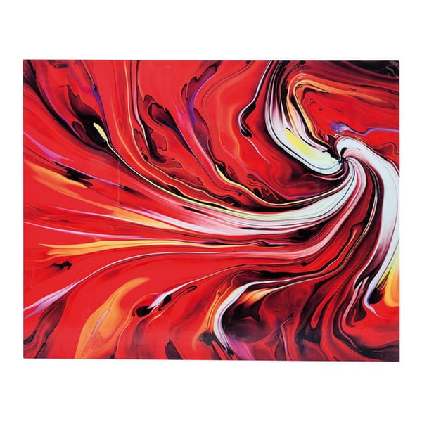 Obraz na skle Kare Design Chaos Fire, 150 x 120cm