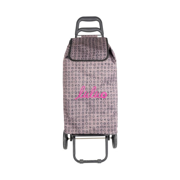 Růžová nákupní taška na kolečkách Lulucastagnette Ridey, 37 l