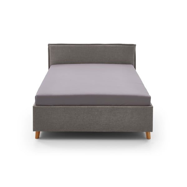 Šedá čalouněná dětská postel s úložným prostorem s roštem 140x200 cm Fun – Meise Möbel-image-3