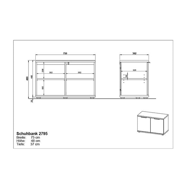Botník v dekoru dubu s lavicí Fremont - Germania-image-4