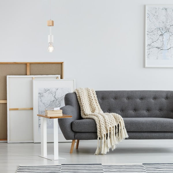 Závěsné svítidlo v bílo-přírodní barvě ø 5 cm Orazio – LAMKUR-image-2