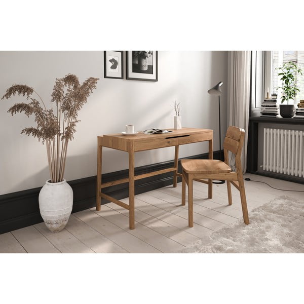 Toaletní stolek z dubového dřeva 57x110 cm Twig – The Beds-image-3