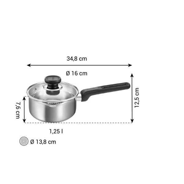 Nerezový rendlík s pokličkou na indukci 1,25 l Brava – Tescoma-image-4