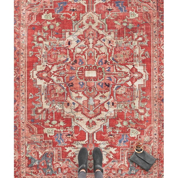 Červený běhoun Nouristan Leta, 80 x 200 cm-image-1