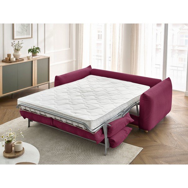 Vínová rozkládací pohovka 214 cm Ernest – Bobochic Paris-image-1