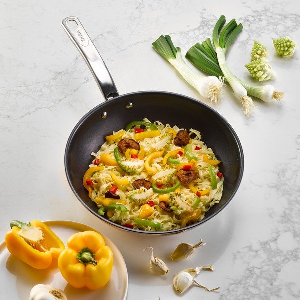 Wok nerezová pánev s nepřilnavým povrchem ø 28 cm Intuition B8171944 – Tefal-image-1