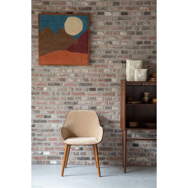 Béžové čalouněné jídelní křeslo s područkami Taylor – Dutchbone-image-1