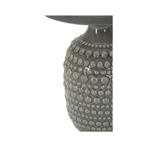 Šedá keramická stolní lampa s textilním stínidlem (výška 30,5 cm) Points – Mauro Ferretti-image-3