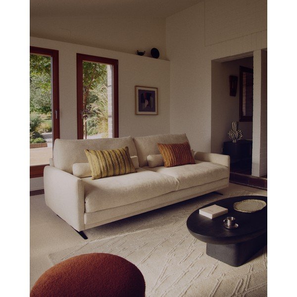 Béžová žinylková pohovka 240 cm Veliro – Kave Home-image-1