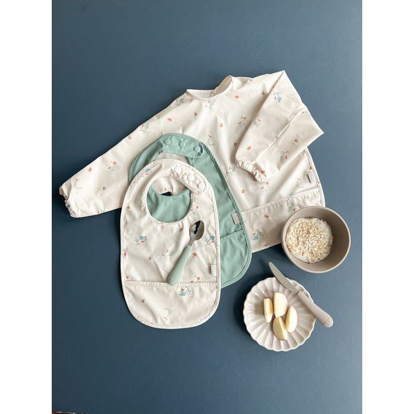 Hnědý/béžový dětský příbor 3 ks ze silikonu Olive Mix – Cam Cam Copenhagen-image-2