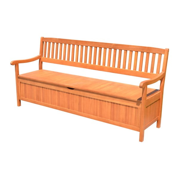 Zahradní lavice s úložným prostorem z eukalyptového dřeva Garden Pleasure Houston, délka 187 cm-image-1