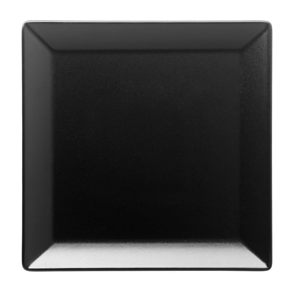 Sada 6 matných černých talířů Manhattan City Matt, 21 x 21 cm