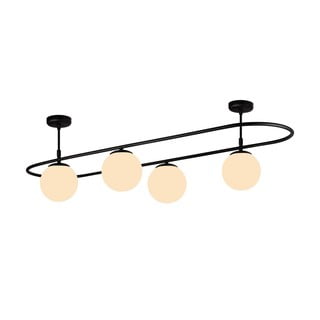 Černé stropní svítidlo Squid Lighting Elips, délka 124 cm