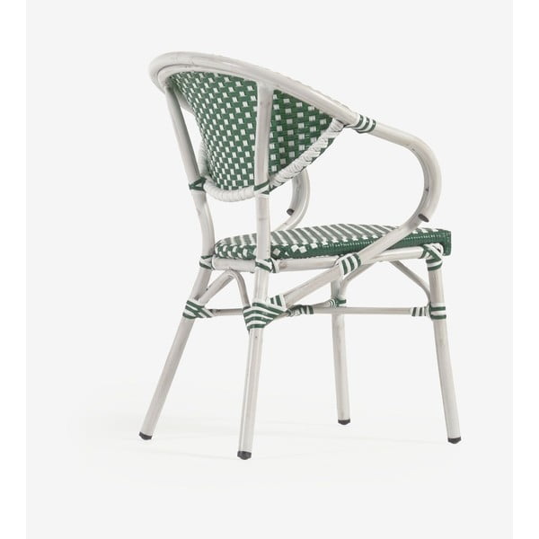 Zeleno-bílá venkovní židle Kave Home Marilyn-image-1