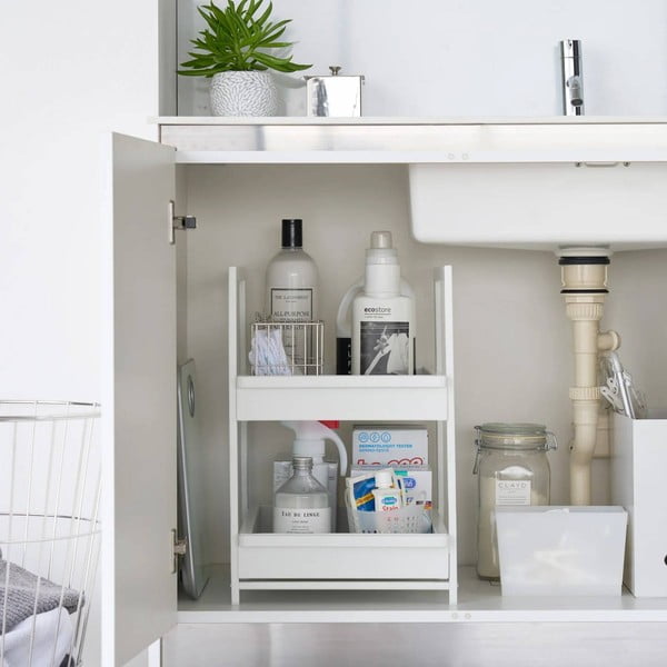 Bílá kovová přídavná polička 30x42 cm Tower – YAMAZAKI-image-4