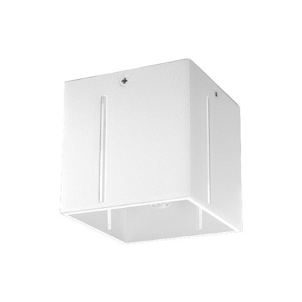 Bílé stropní svítidlo s kovovým stínidlem 10x10 cm Pax – Sollux