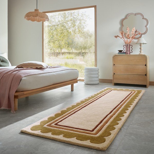 Ručně tkaný vlněný běhoun v přírodní barvě 80x230 cm Lois – Flair Rugs-image-1