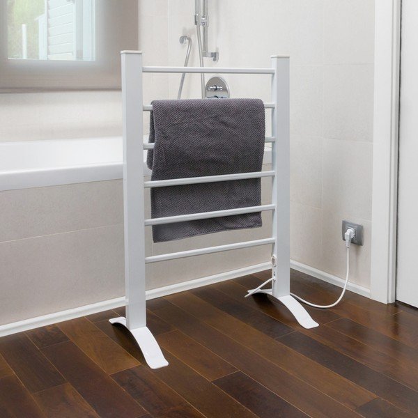 Bílý elektrický žebřík na ručníky InnovaGoods Towel Rail-image-1