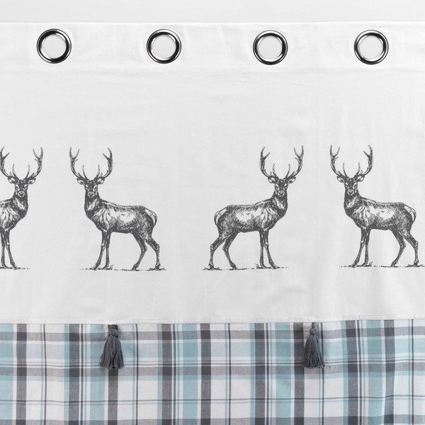 Bílo-modrý závěs 140x240 cm Megeve – douceur d'intérieur-image-3