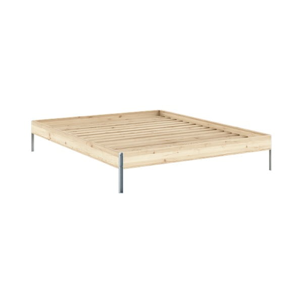 Dvoulůžková postel z borovicového dřeva s roštem v přírodní barvě 160x200 cm Core – Karup Design