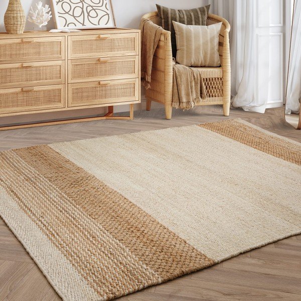 Béžový oboustranný ručně tkaný jutový koberec 120x170 cm Cedar – Asiatic Carpets-image-1