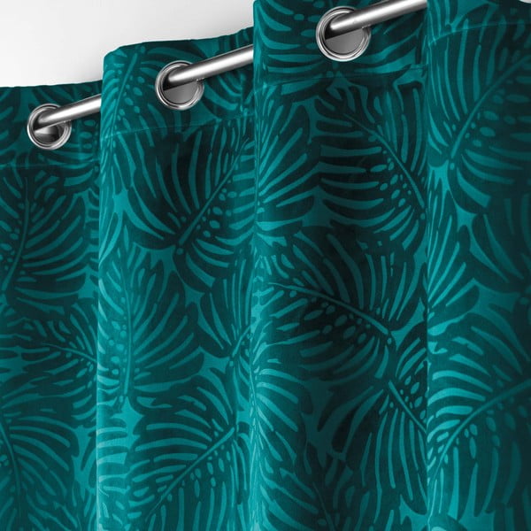 Modrý sametový závěs 140x240 cm Analia – douceur d'intérieur-image-1