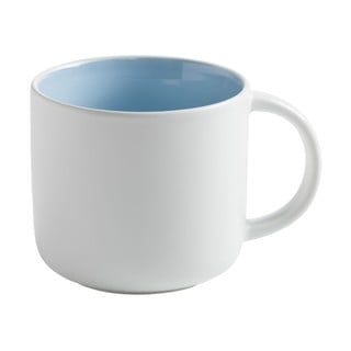 Bílý porcelánový hrnek s modrým vnitřkem Maxwell & Williams Tint, 440 ml