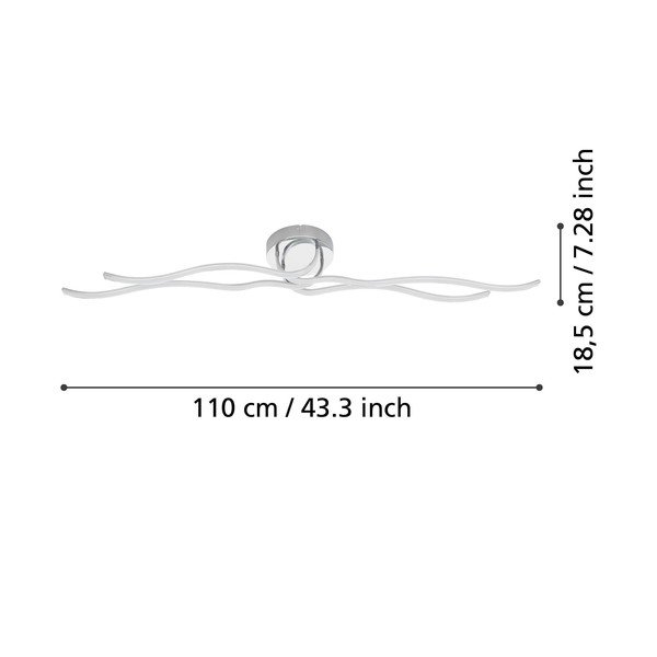 LED stropní svítidlo ve stříbrné barvě 16x108,5 cm RONCADE – EGLO-image-2
