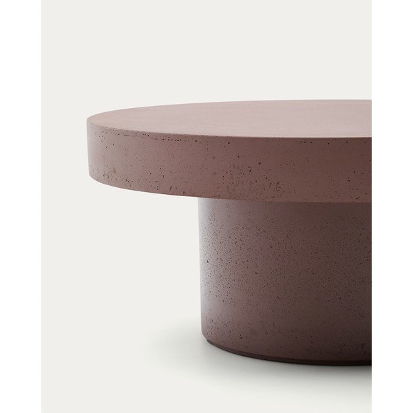 Betonový kulatý zahradní konferenční stolek ø 90 cm Aiguablava – Kave Home-image-3