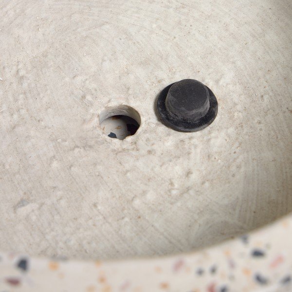 Bílý květináč terrazzo s miskou Kave Home Lelis, ⌀ 27 cm-image-2