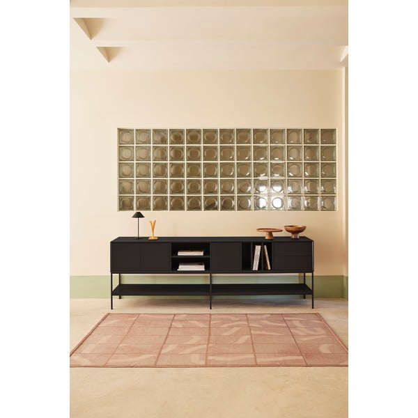 Černý TV stolek 220x74x45 cm Platt – Teulat-image-1