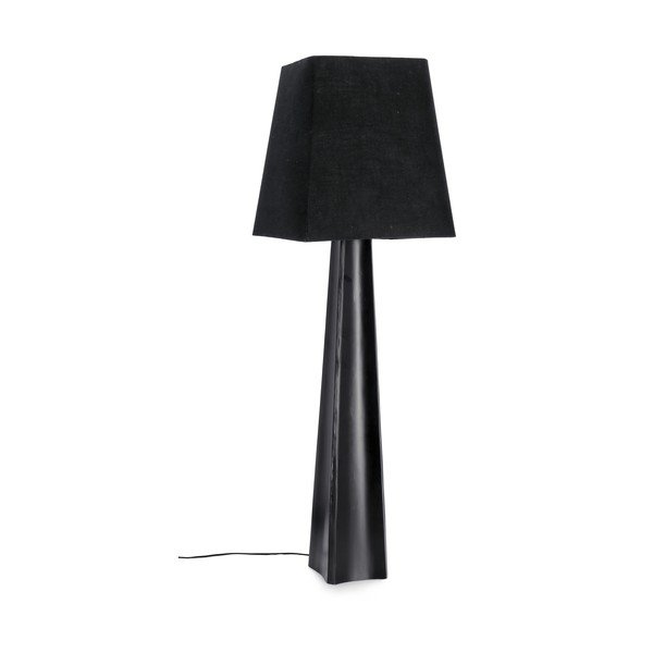 Černá stojací lampa s textilním stínidlem (výška 151 cm) Tripura – Bizzotto