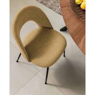 Jídelní židle v hořčicové barvě Mahalia – Kave Home