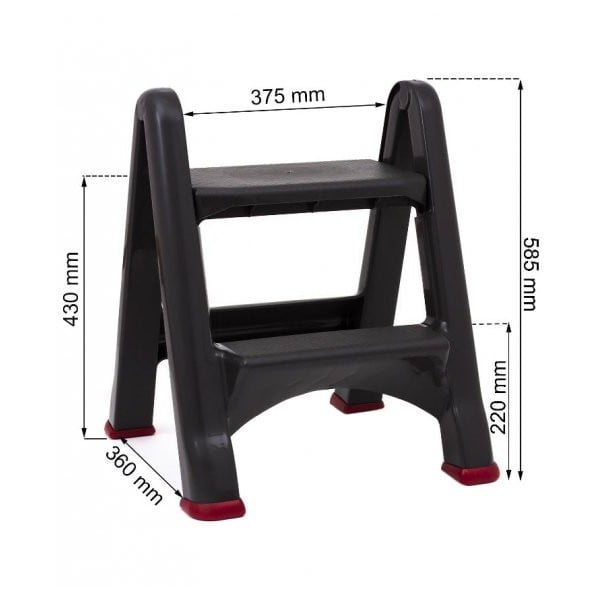 Černé schůdky Curver, výška 63 cm-image-1