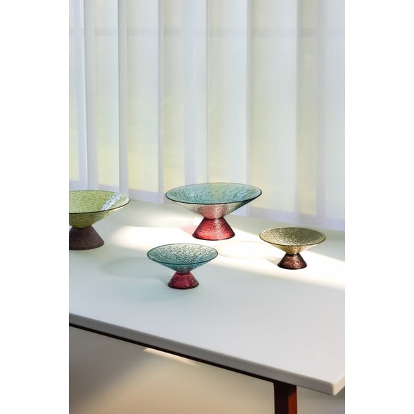 Červeno-modrá skleněná mísa na ovoce ø 25 cm Bonbon – Hübsch-image-3